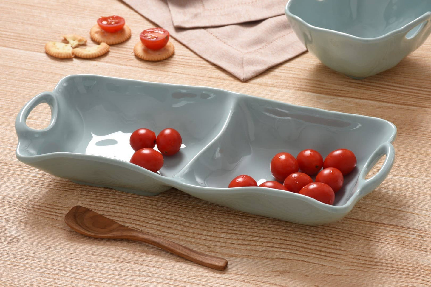 Pampa Bay 2 Section Server in Melamine (White or Aqua)
