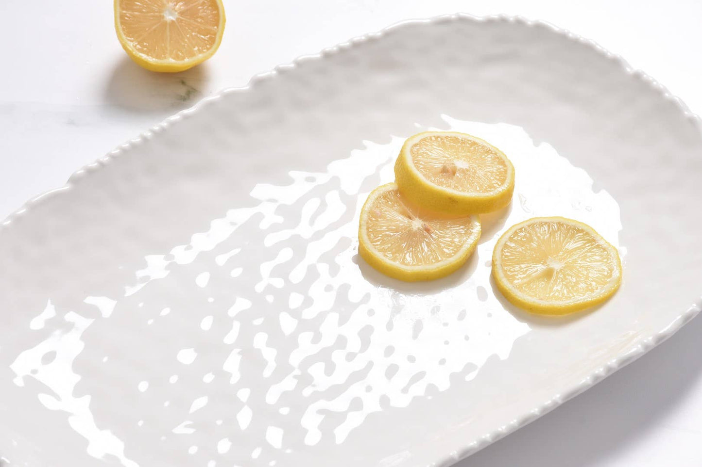 Pampa Bay Medium Melamine Serving Platter (White or Aqua)
