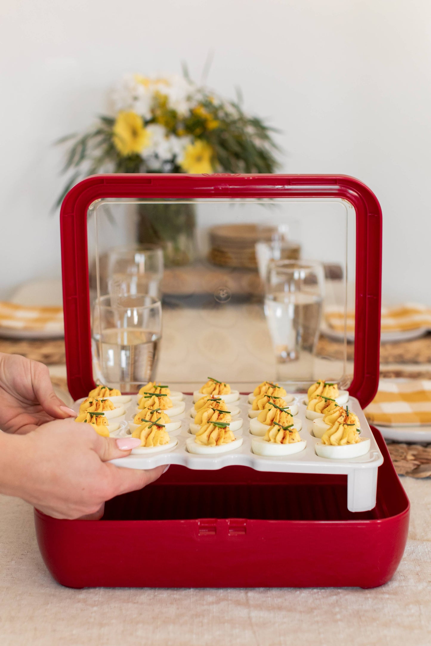 Classic Set - Pan Frame w/ Lid & Serving Spoon - Red