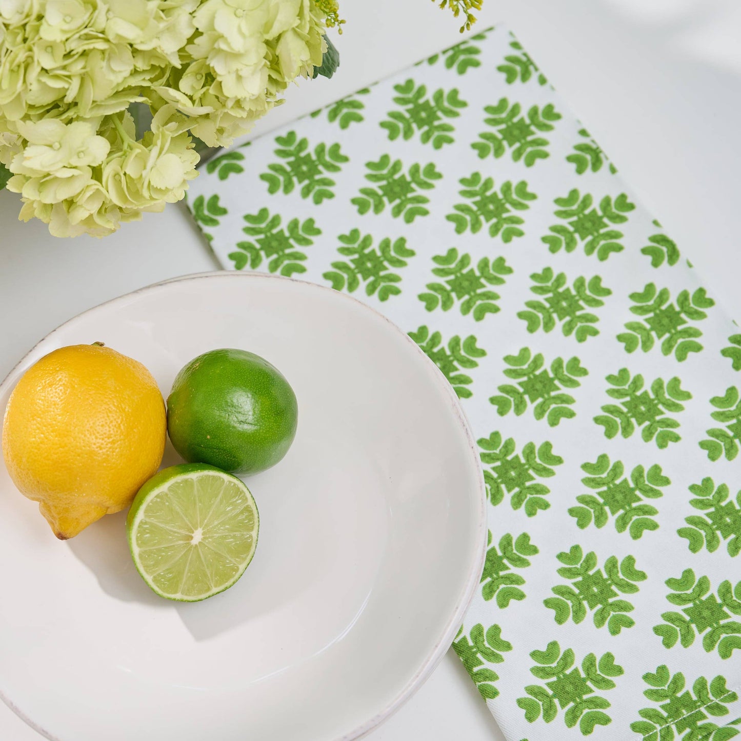 Laura Park Brushstrokes Green Tea Towel