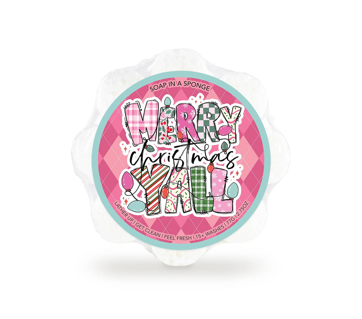 MERRY CHRISTMAS Y'ALL Shower Sponge | Seaside