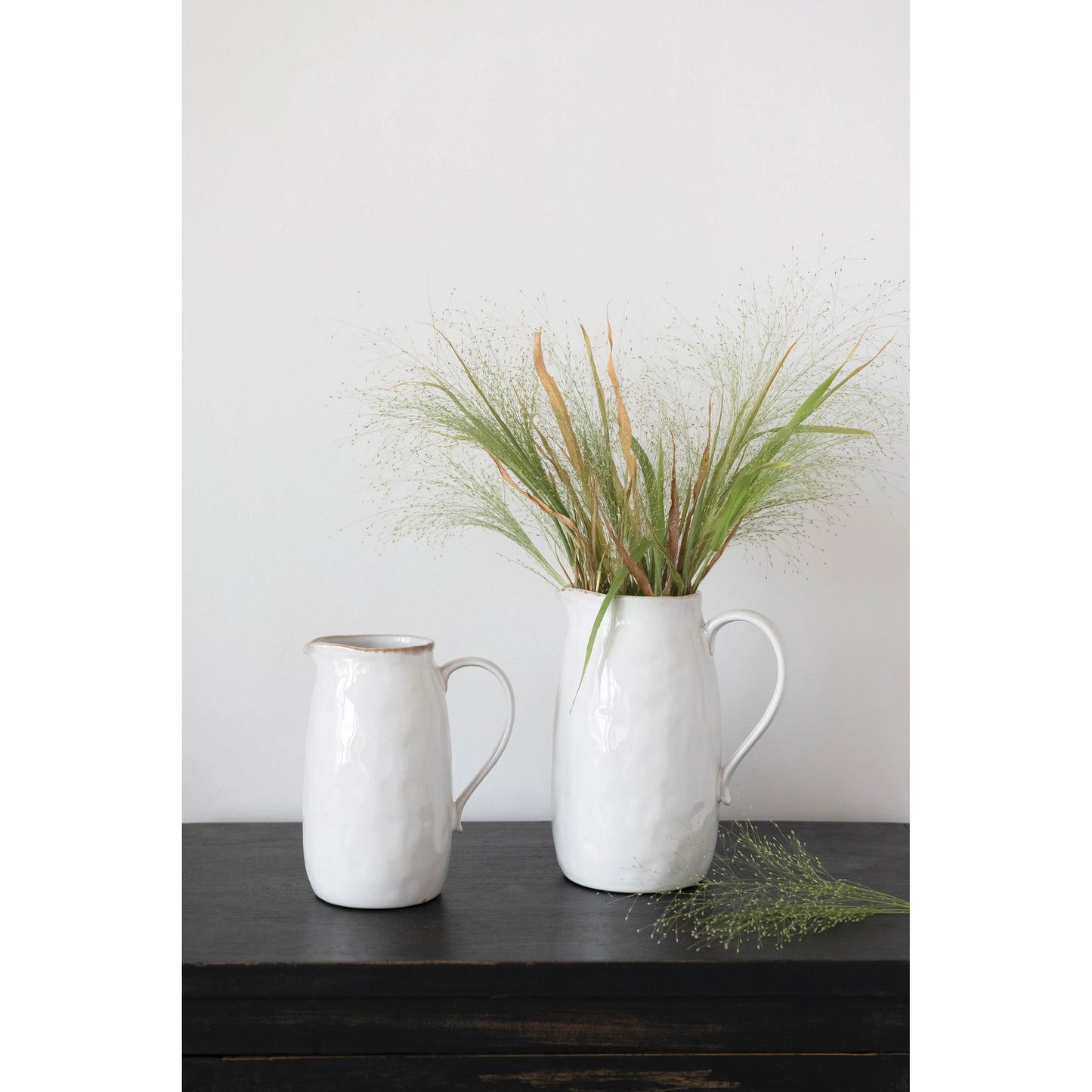 White Stoneware Pitcher ( 2 sizes )