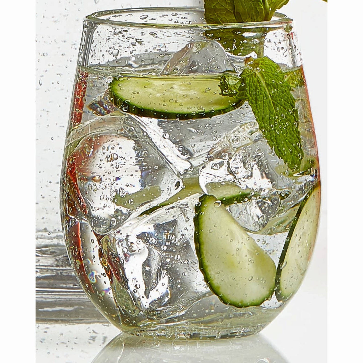 Bubble Glass Stemless Wine - Clear