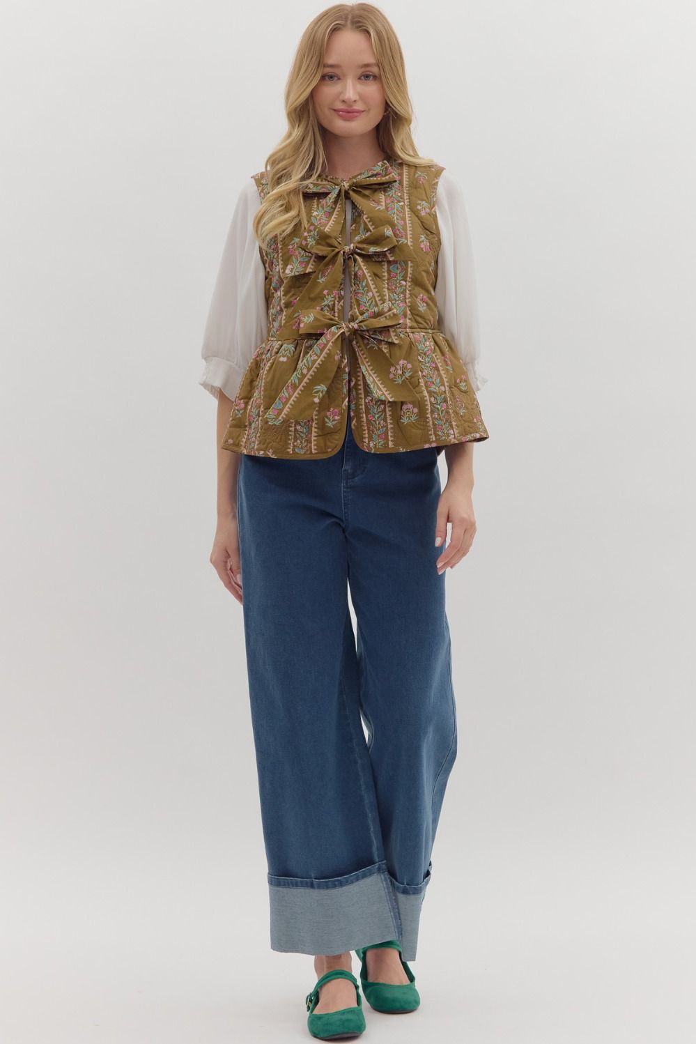 entro Fall Floral Vest