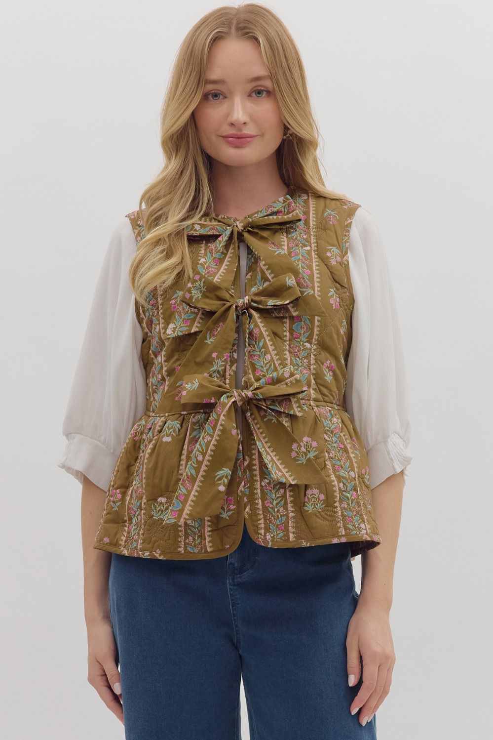 entro Fall Floral Vest