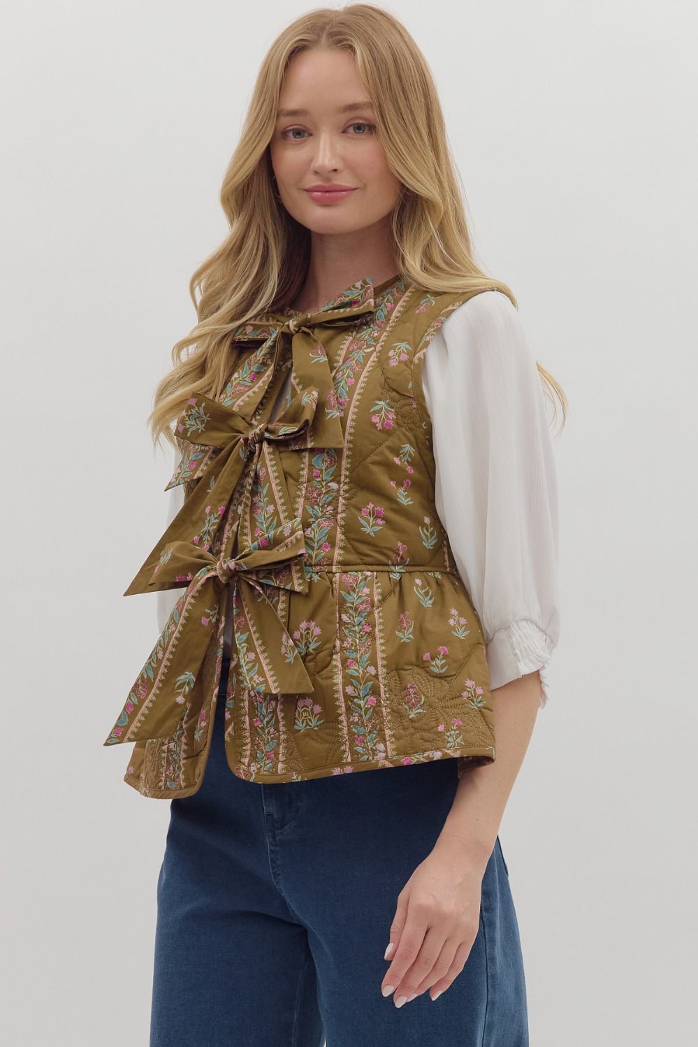 entro Fall Floral Vest