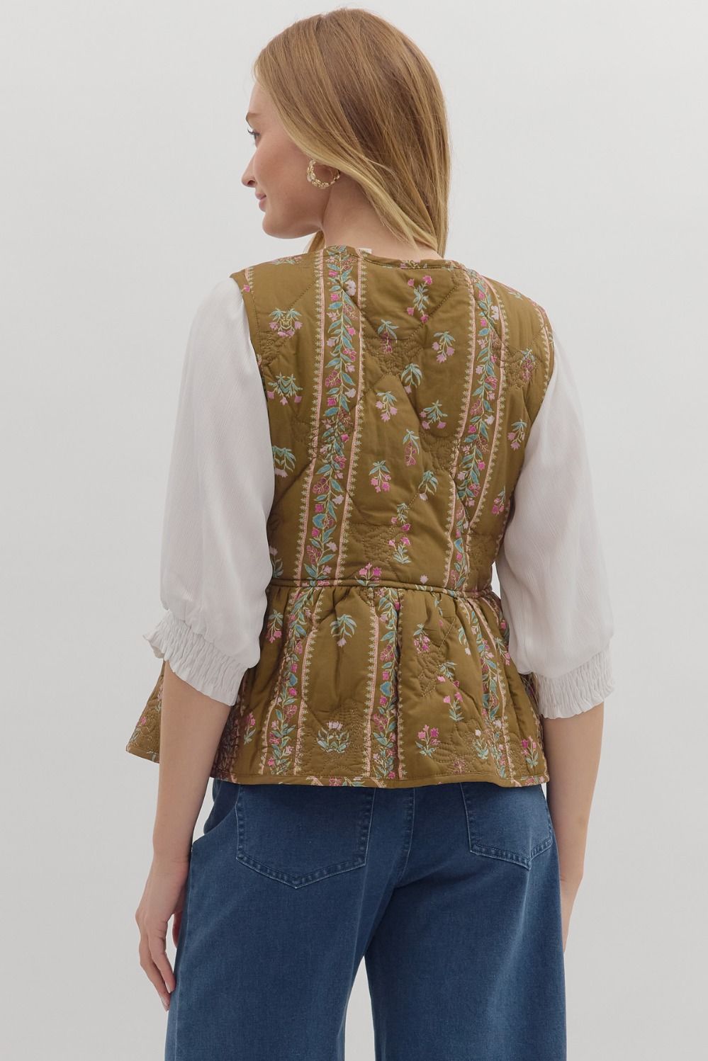 entro Fall Floral Vest