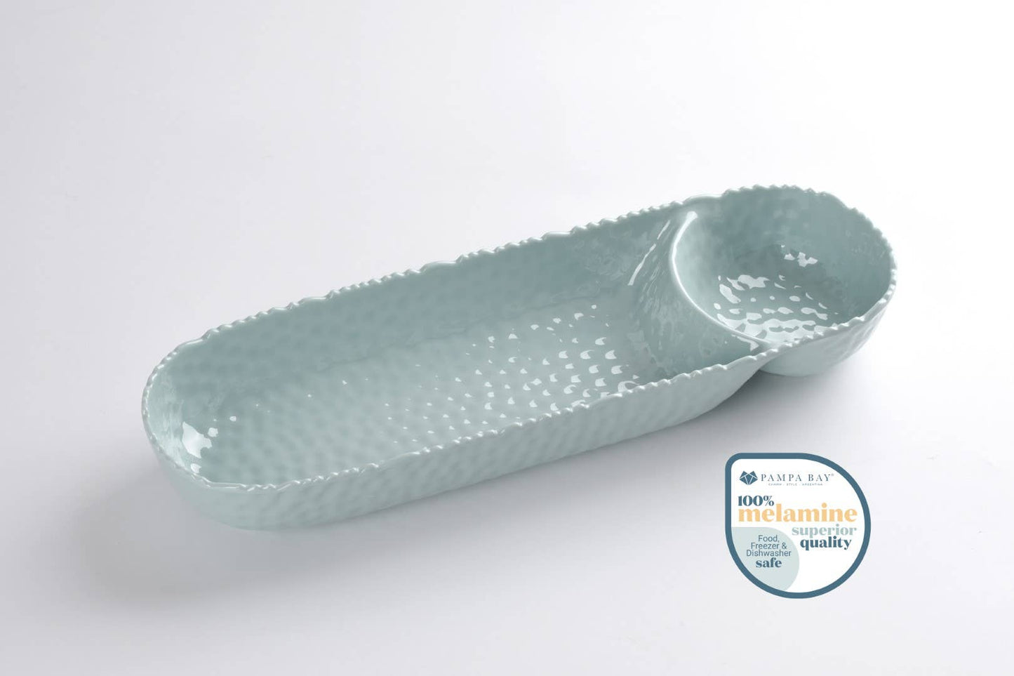 Pampa Bay Ocean Melamine Chip & Dip - Aqua