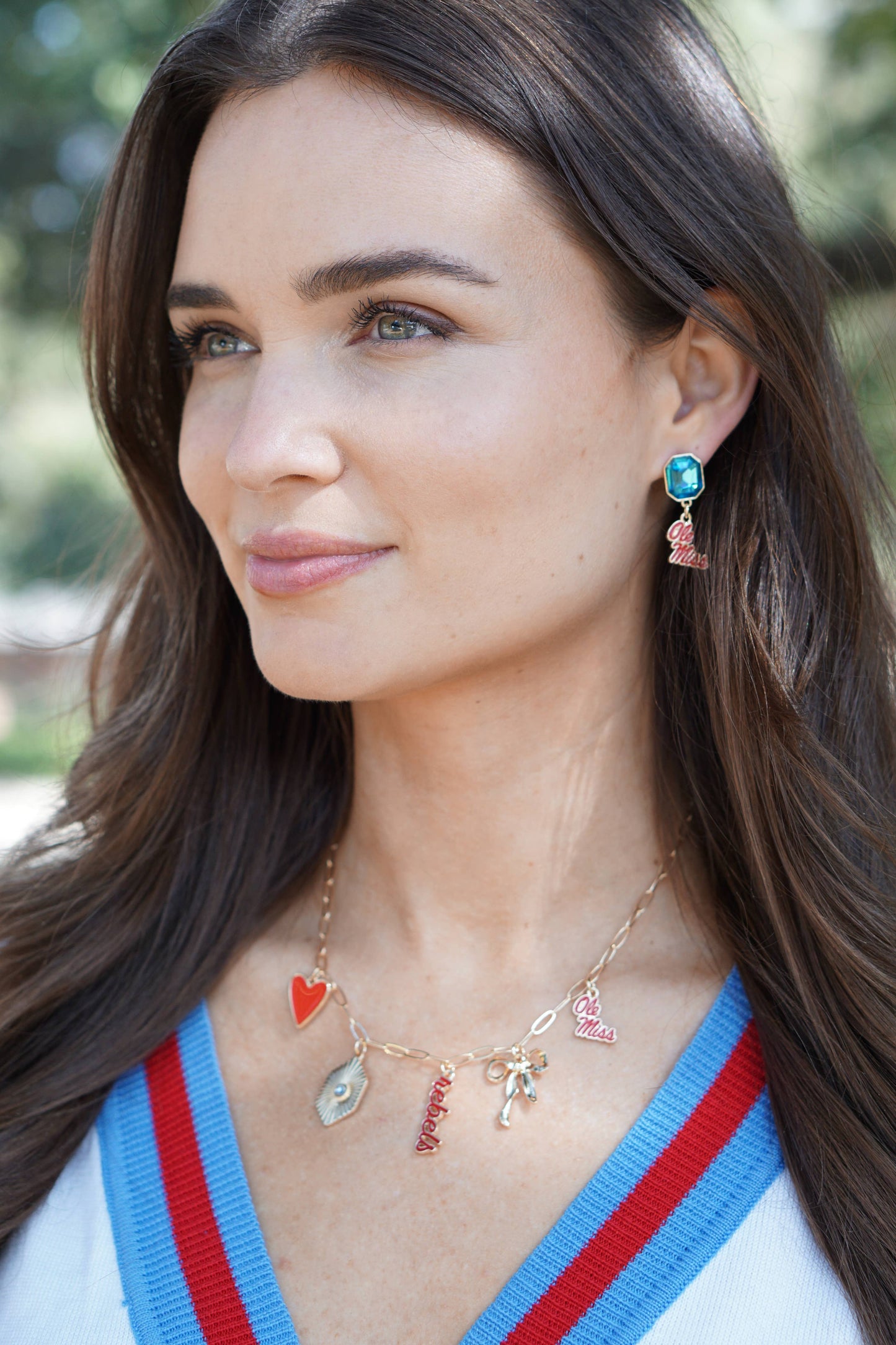 Ole Miss Rebels Paper Clip Charm Collector Necklace
