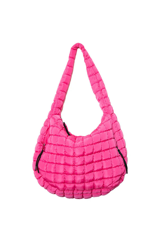 Oversized Quilted Hobo Tote Bag