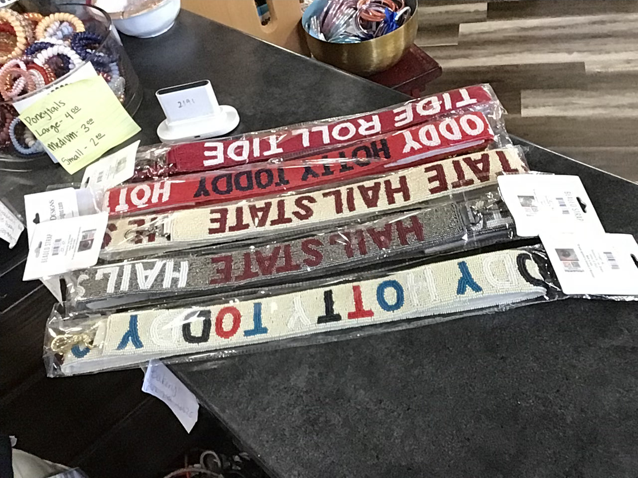 College purse strap