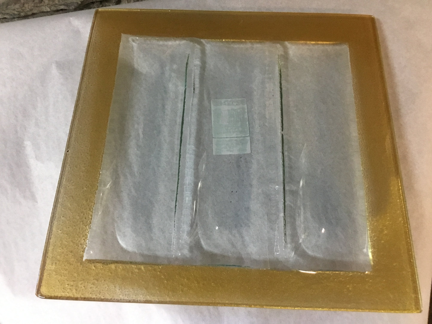 Glass tri server gold 10x10