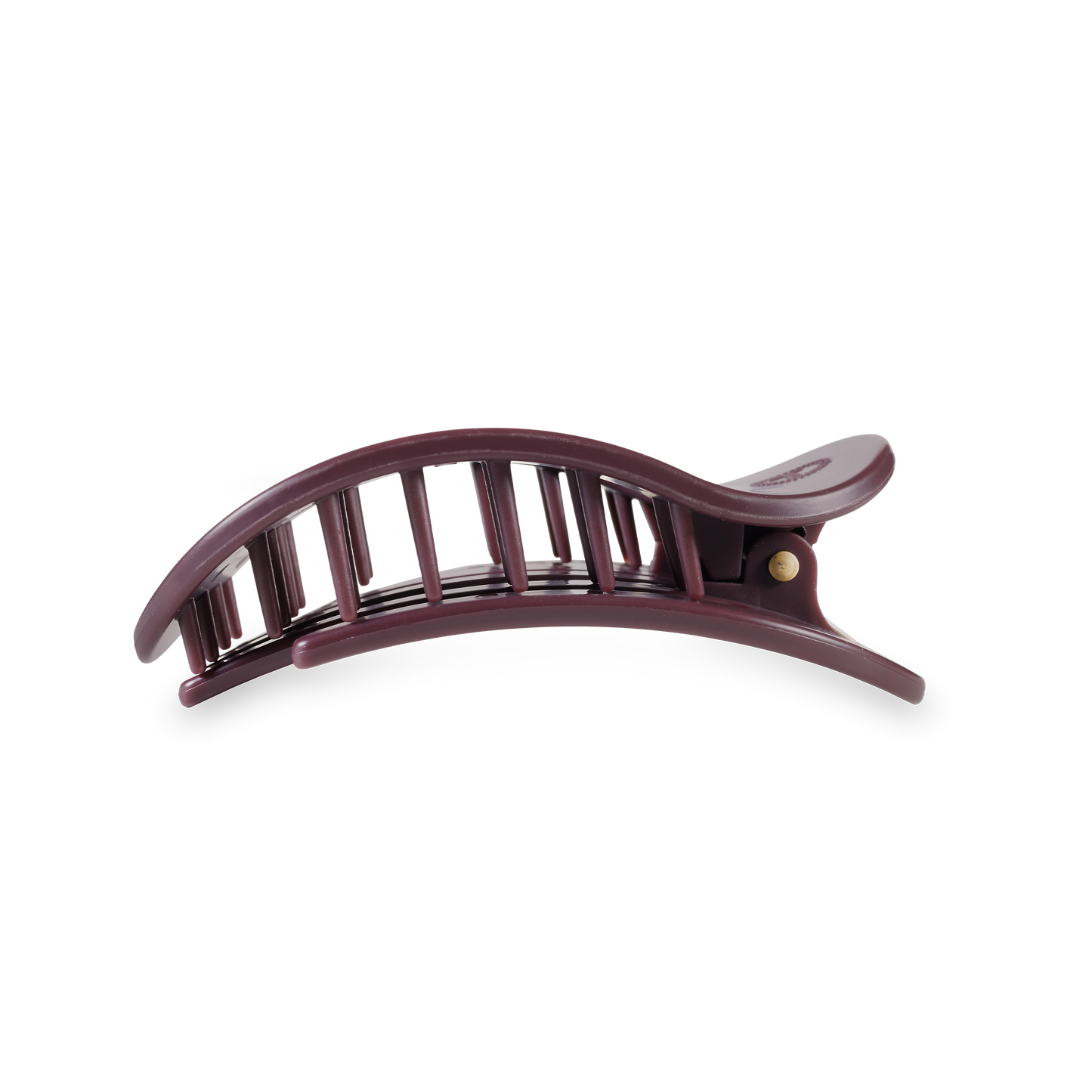 Burgundy Bliss Medium Flat Round Hair Clip