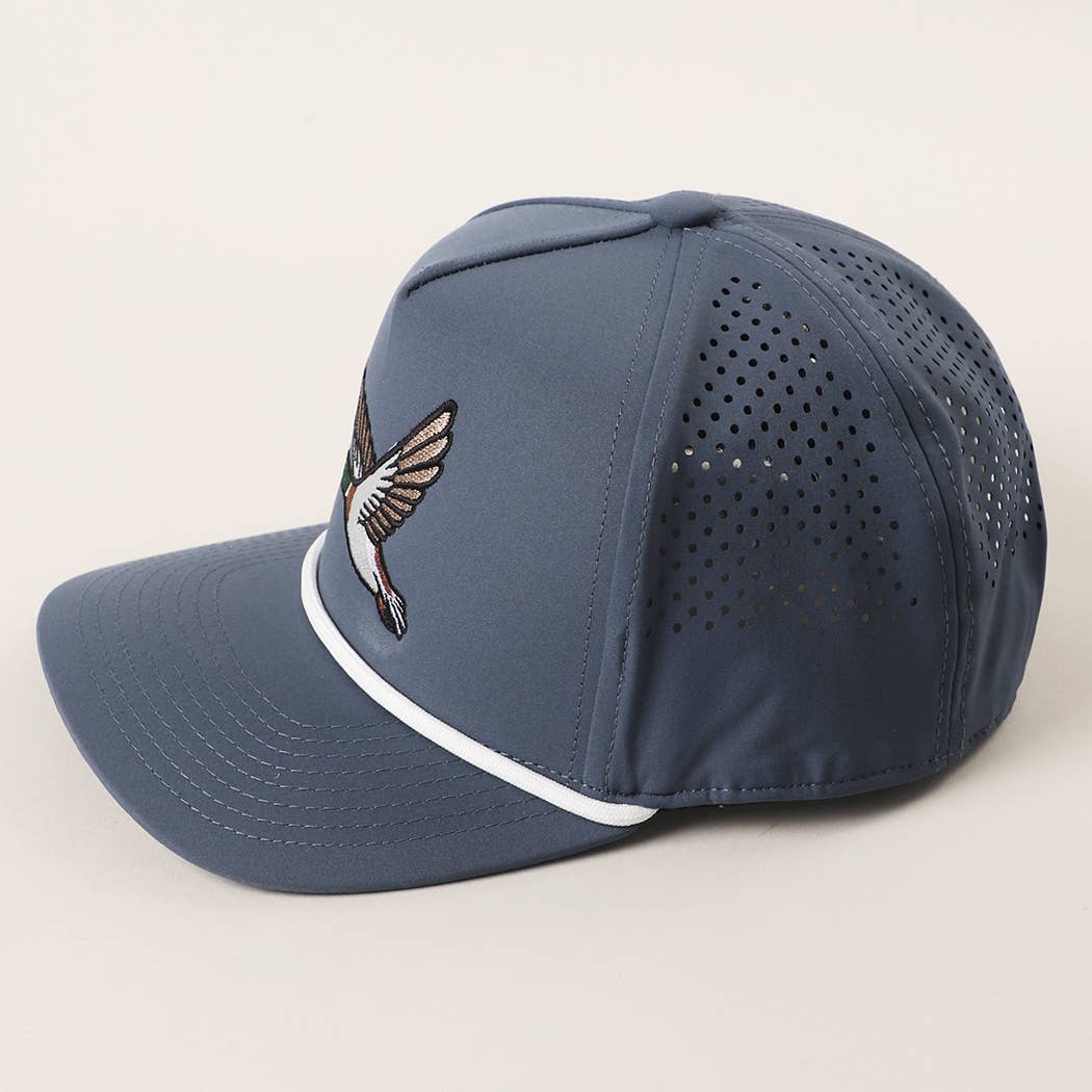 Flying Mallard Embroidered Hat - Navy