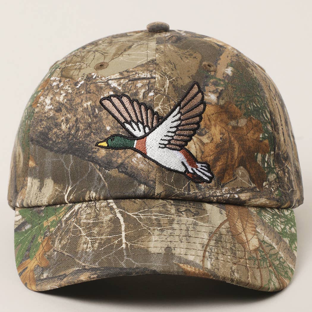 Flying Mallard Camo Embroidered Cap