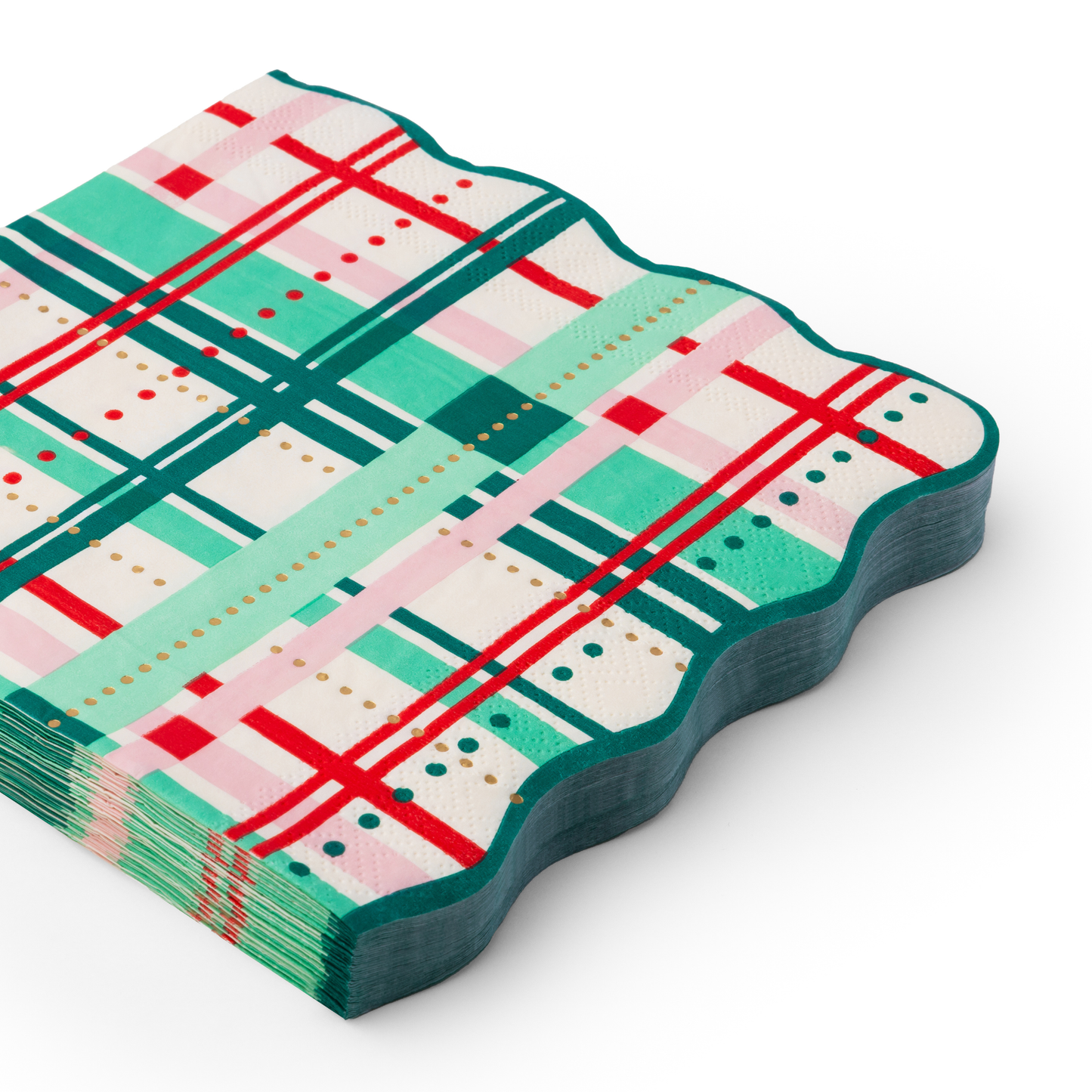 CHRISTMAS PLAID LUNCHEON NAPKINS