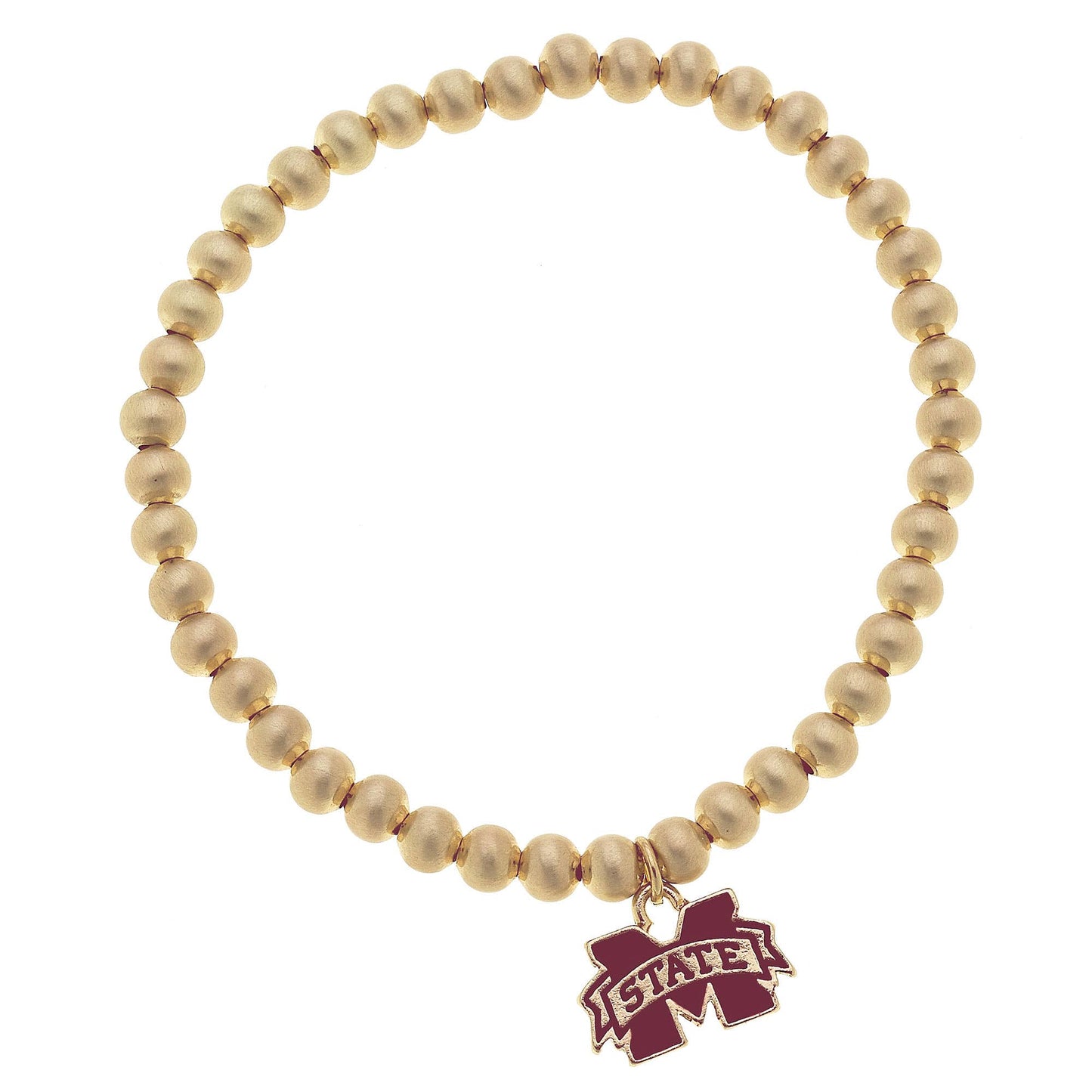 Mississippi State Bulldogs Ball Bead Stretch Bracelet