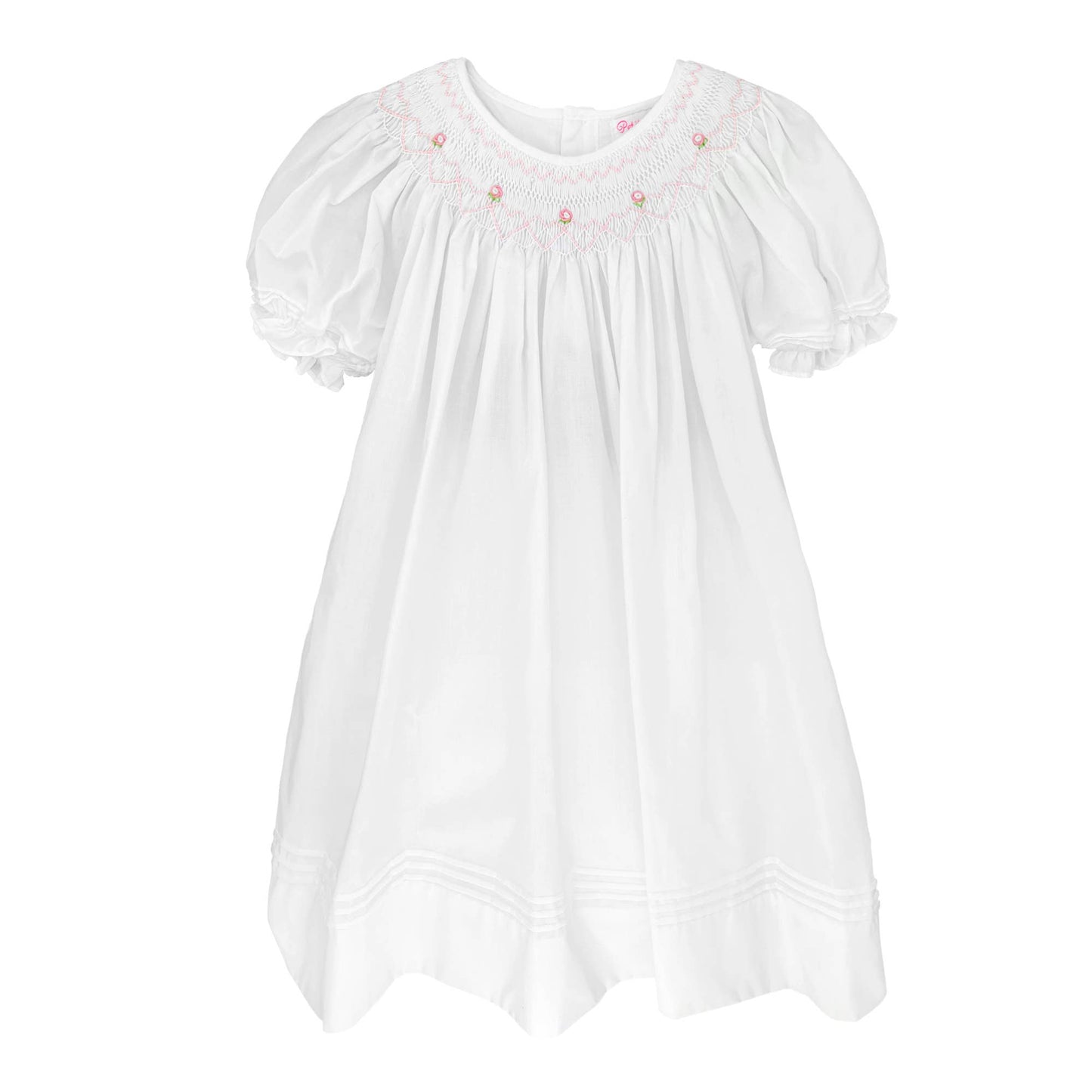 Daygown with Heart Smocking & Pearls