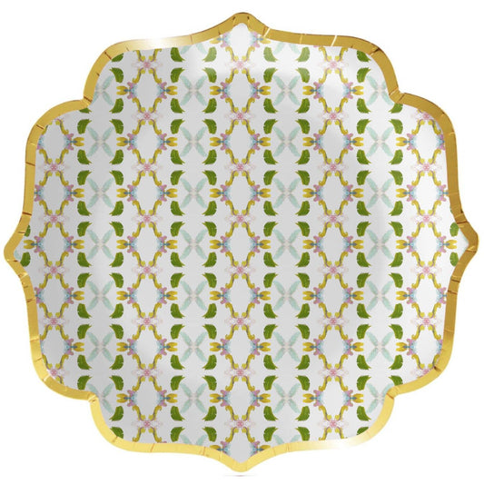 Laura Park Dogwood Scalloped Dinner Paper Plates