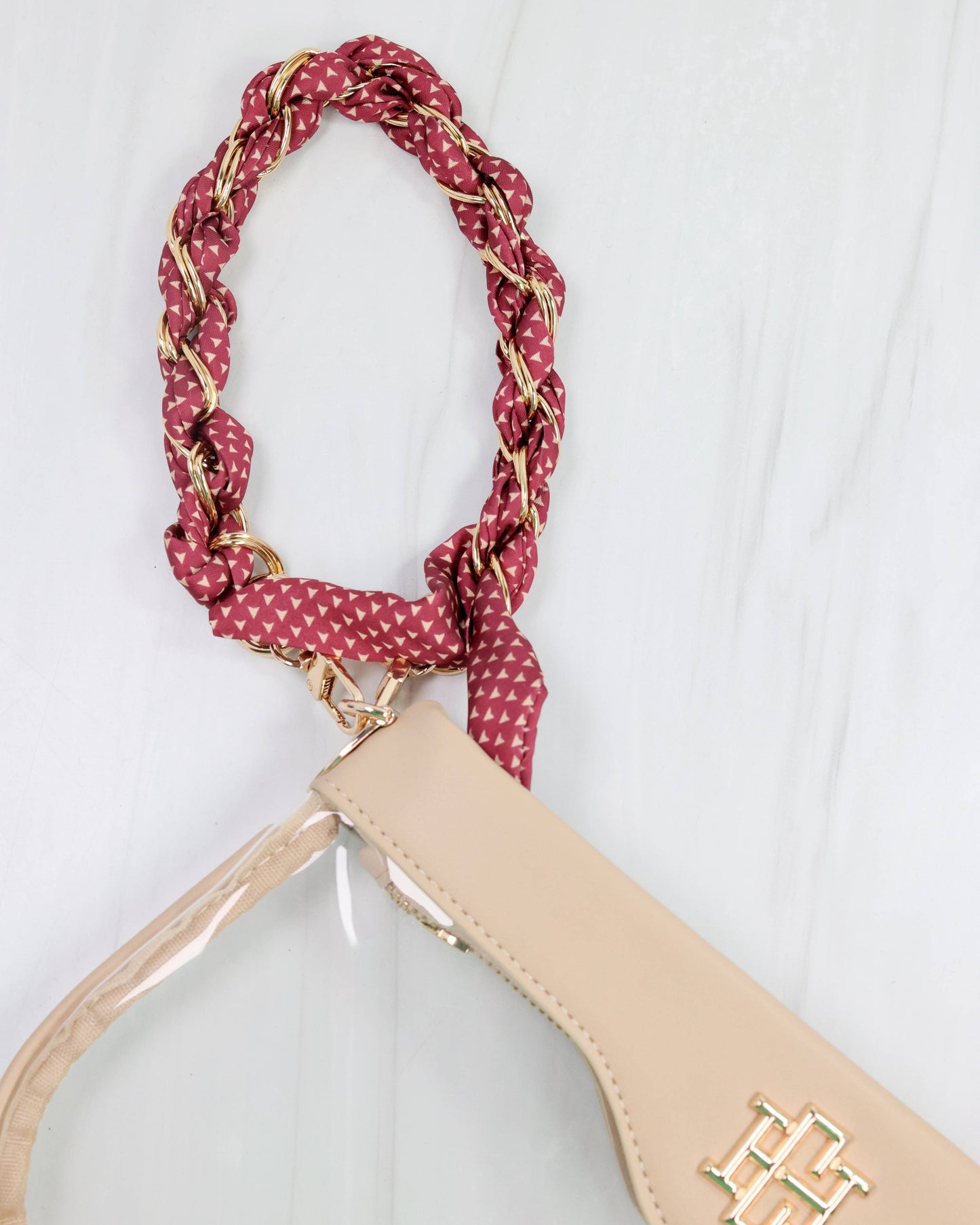 Serafina Scarf Purse Chain - Garnet