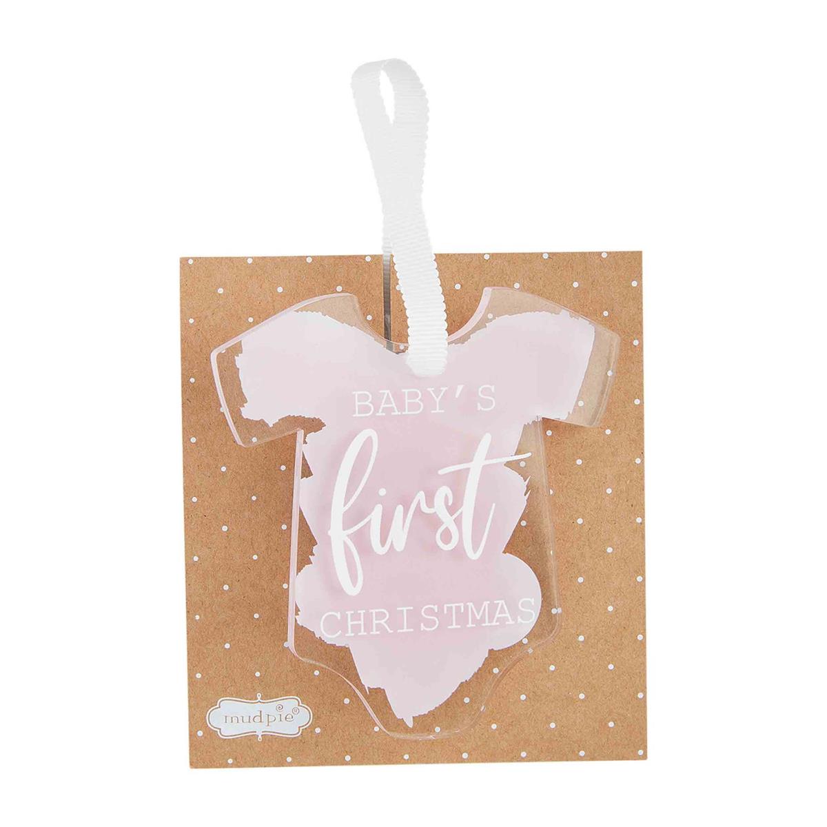 Baby's 1st Christmas Ornament Pink