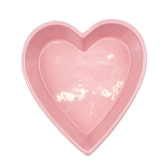 Heart Shaped Pink Tidbit Dish