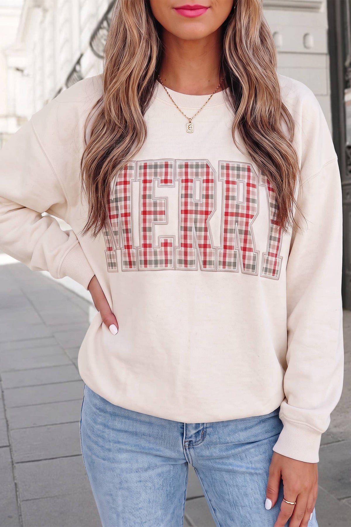 MERRY Plaid Sweatshirt & Pants (Sold Separately)  | S-XL