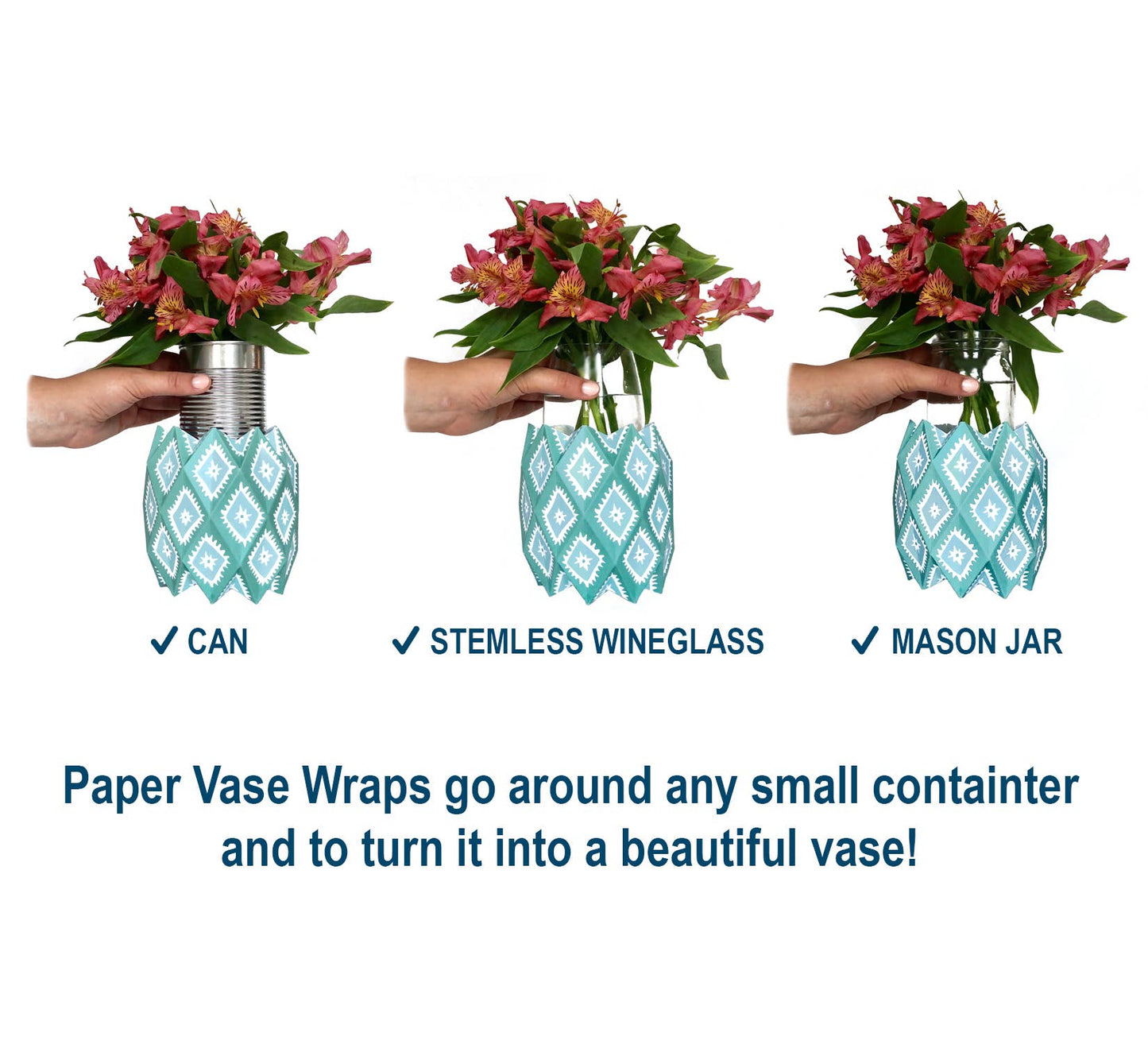 Gold Chinoiserie Paper Vase Wraps | Set of 3