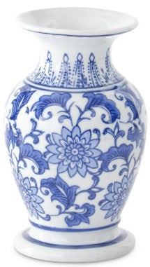 Blue & White Ceramic Chinoiserie Bud Vases - 3 Styles