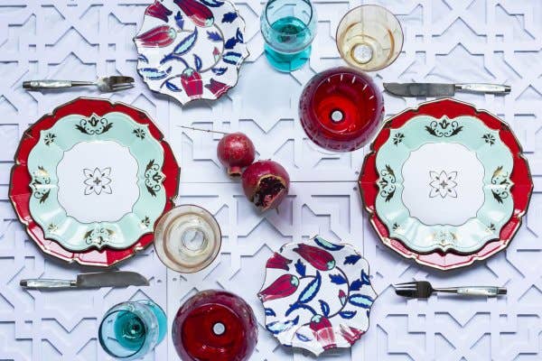 Iznik Floral Mint Lunch Plate