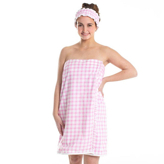 Spa Headband - Pink Gingham