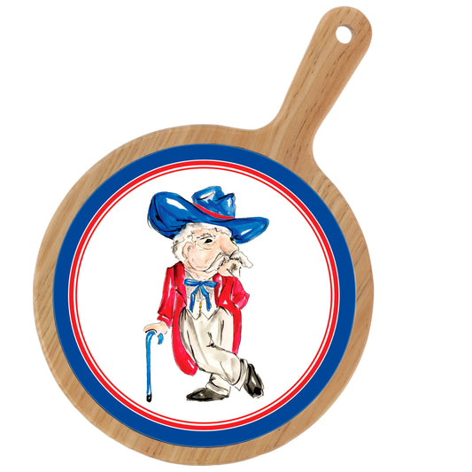 Colonel Reb Collegiate Bamboo & Ceramic Cheese Board