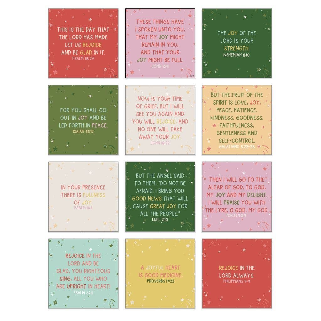 Verses for Joy – Bible Verse Card Set + Display Stand