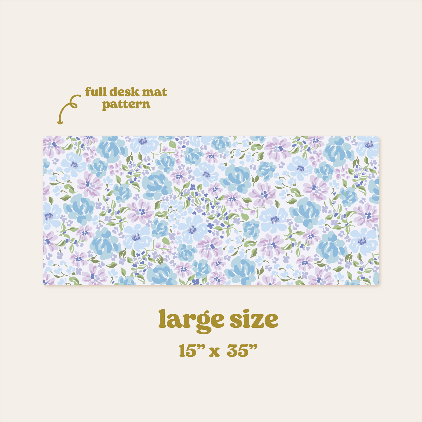 Style Station Desk Mat - Secret Garden Blue