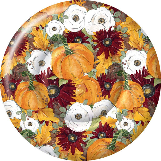 8" Round Paper Plates Pack of 8 Fall Foliage