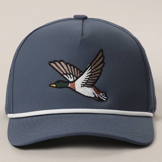 Flying Mallard Embroidered Hat - Navy