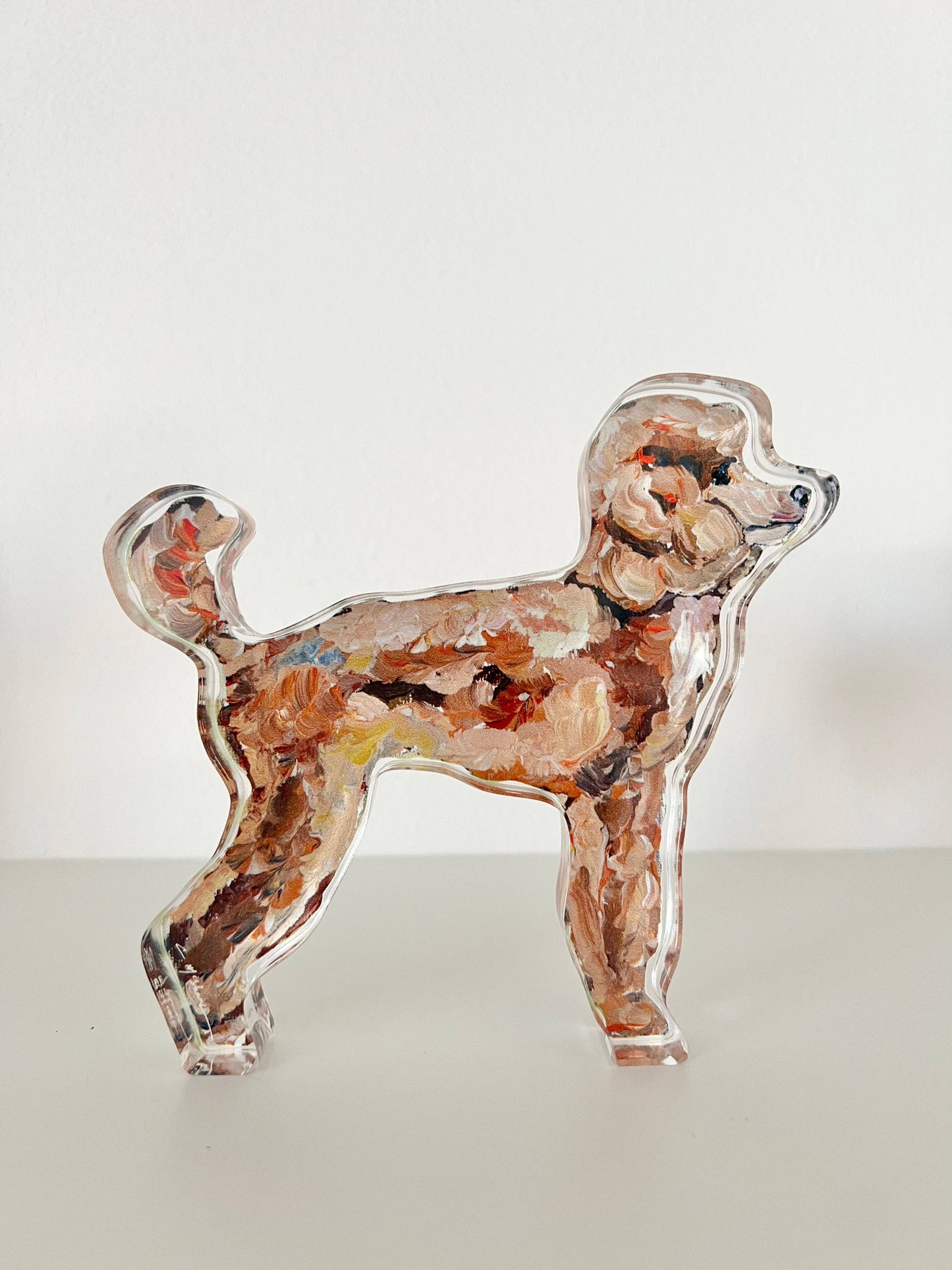 "Apricot Poodle" Acrylic Shelfie