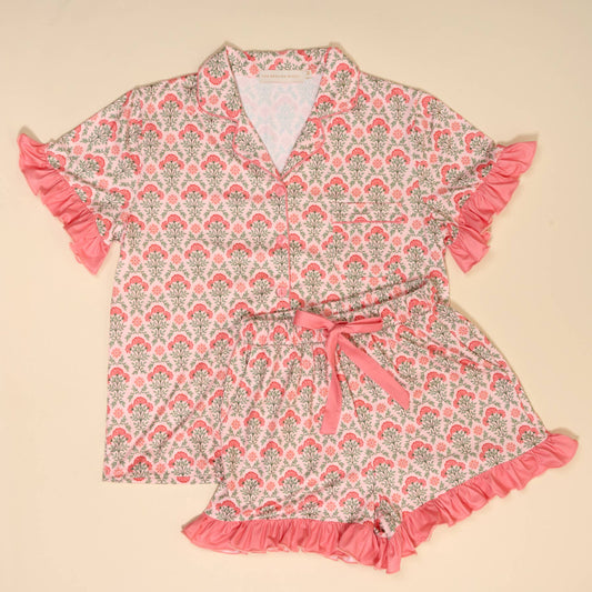 Everbloom Dusty Rose Pajama Shorts Set