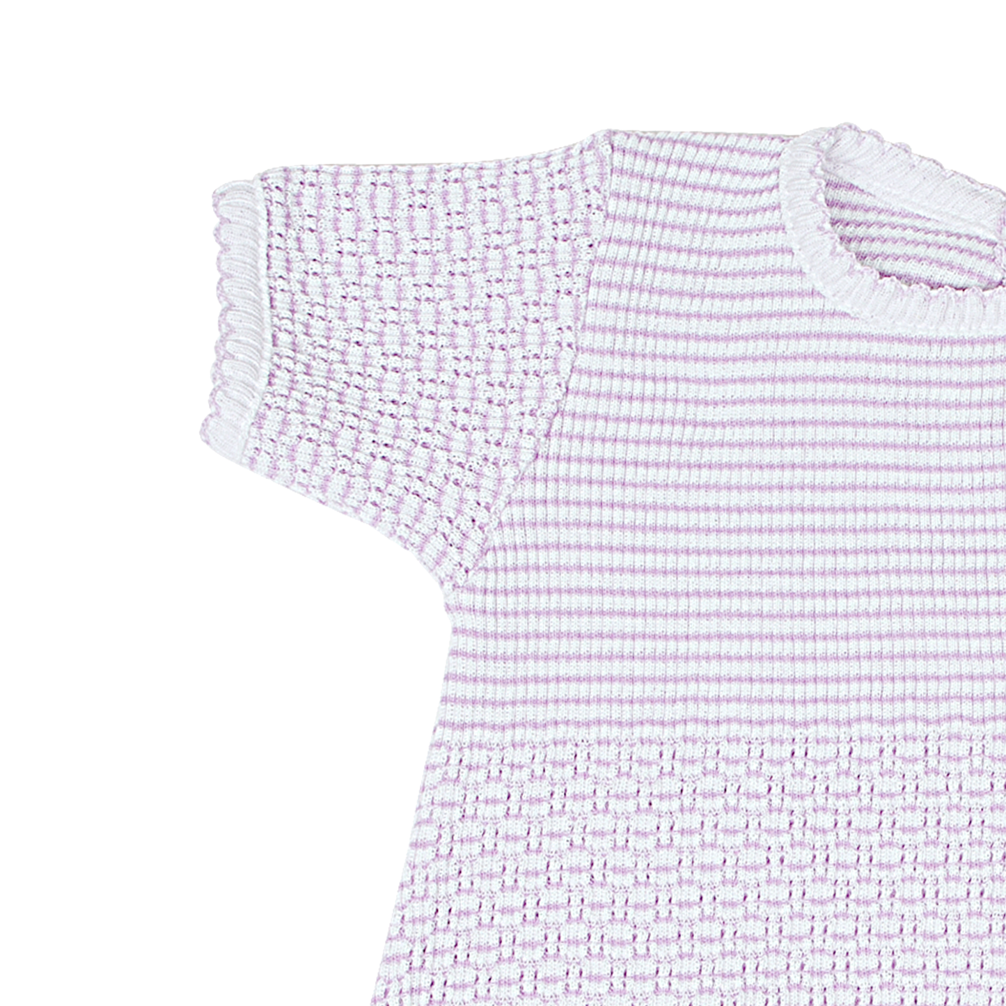 Paty Knit Baby Girl Bubble with Ruffle Hem in Solid Colors
