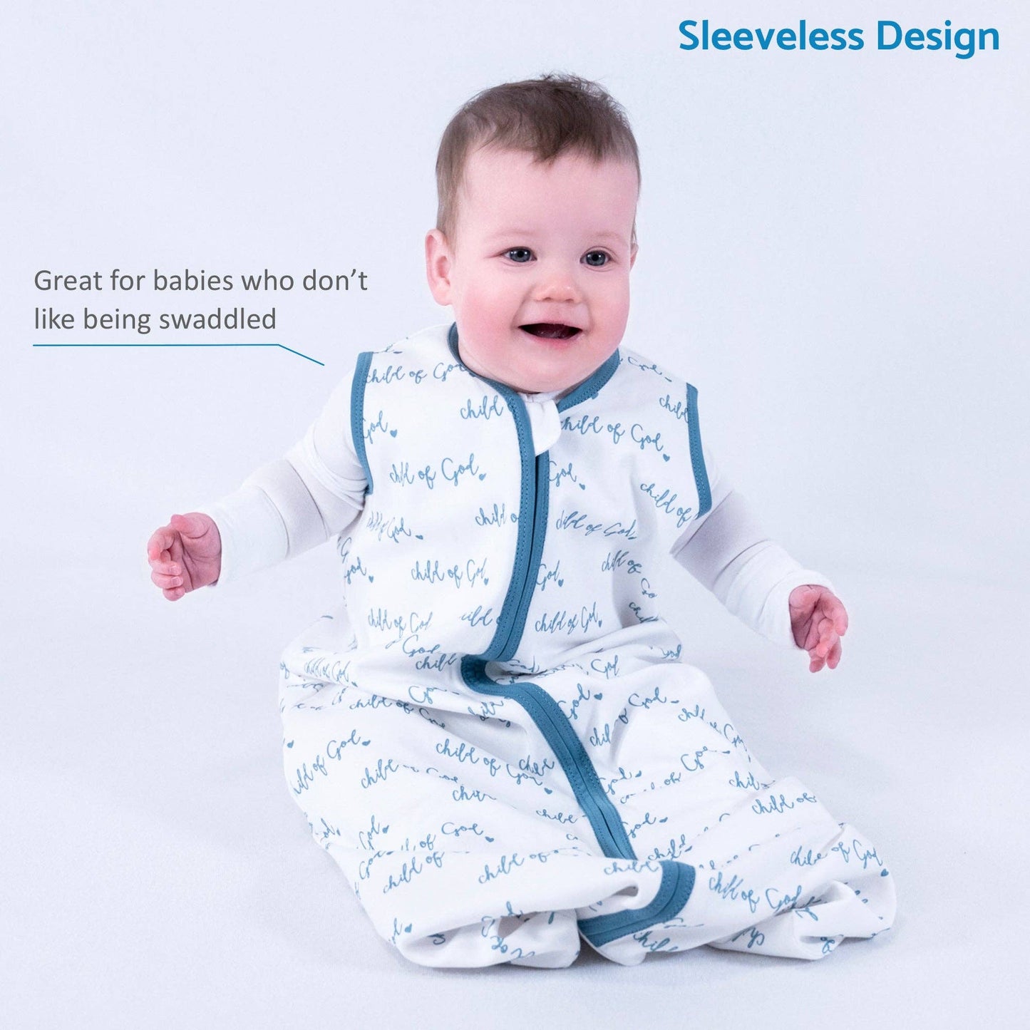 Organic Cotton Sleep Sack - Blue Child of God
