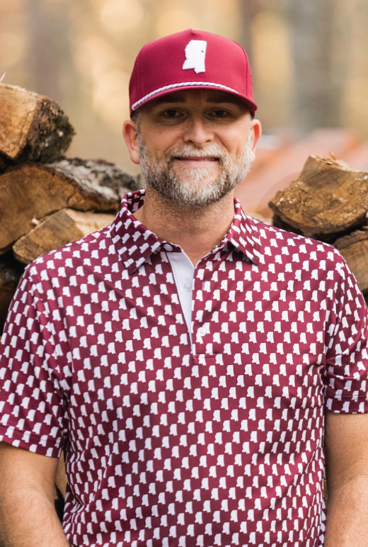 Starkville Maroon and White State Performance Polo