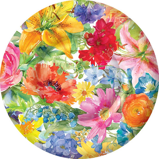 8" Round Paper Plates Pack of 8 Abundant Floral