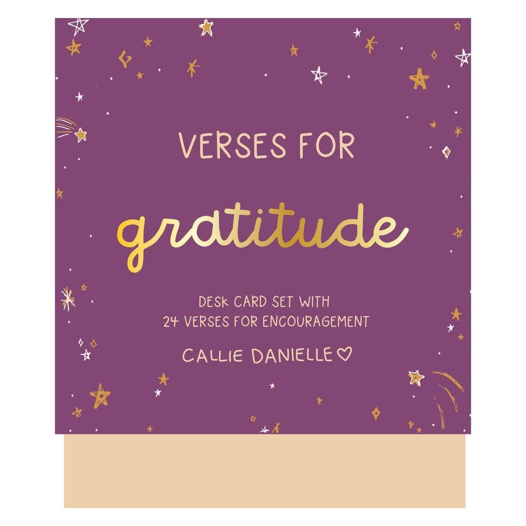 Verse for Gratitude – Bible Verse Card Set + Display Stand