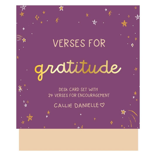 Verse for Gratitude – Bible Verse Card Set + Display Stand