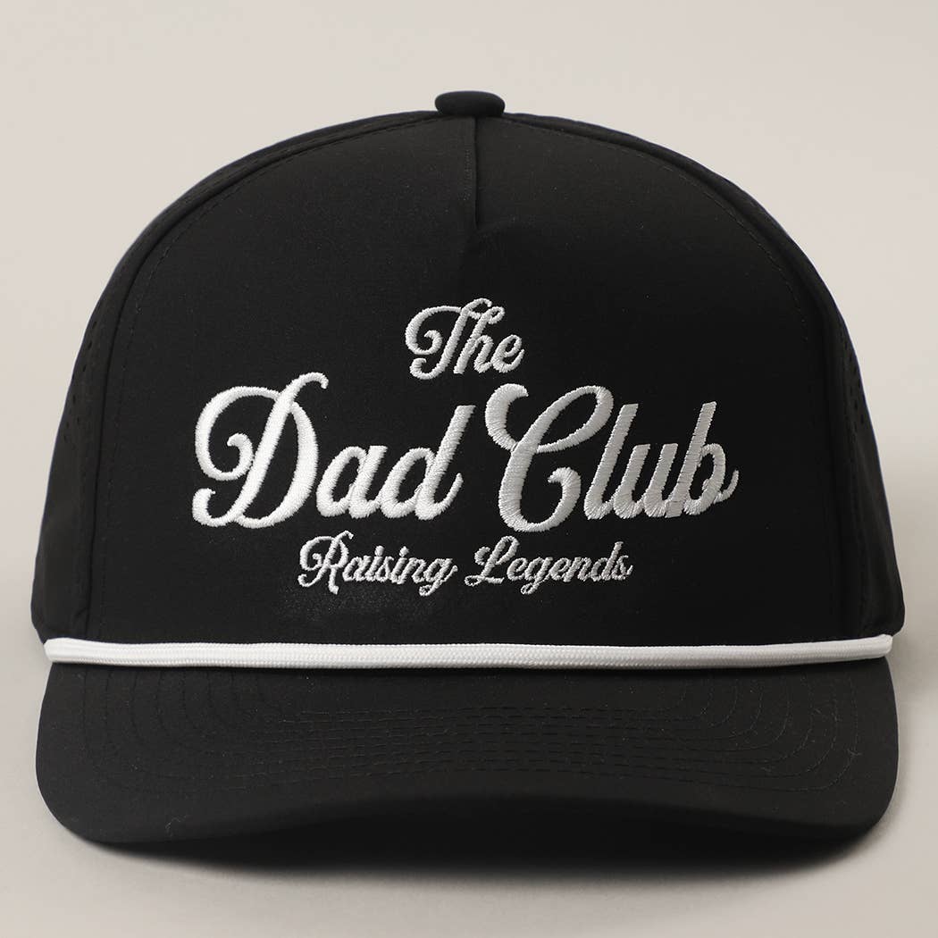 THE DAD CLUB Embroidered Hat - Black