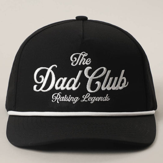 THE DAD CLUB Embroidered Hat - Black