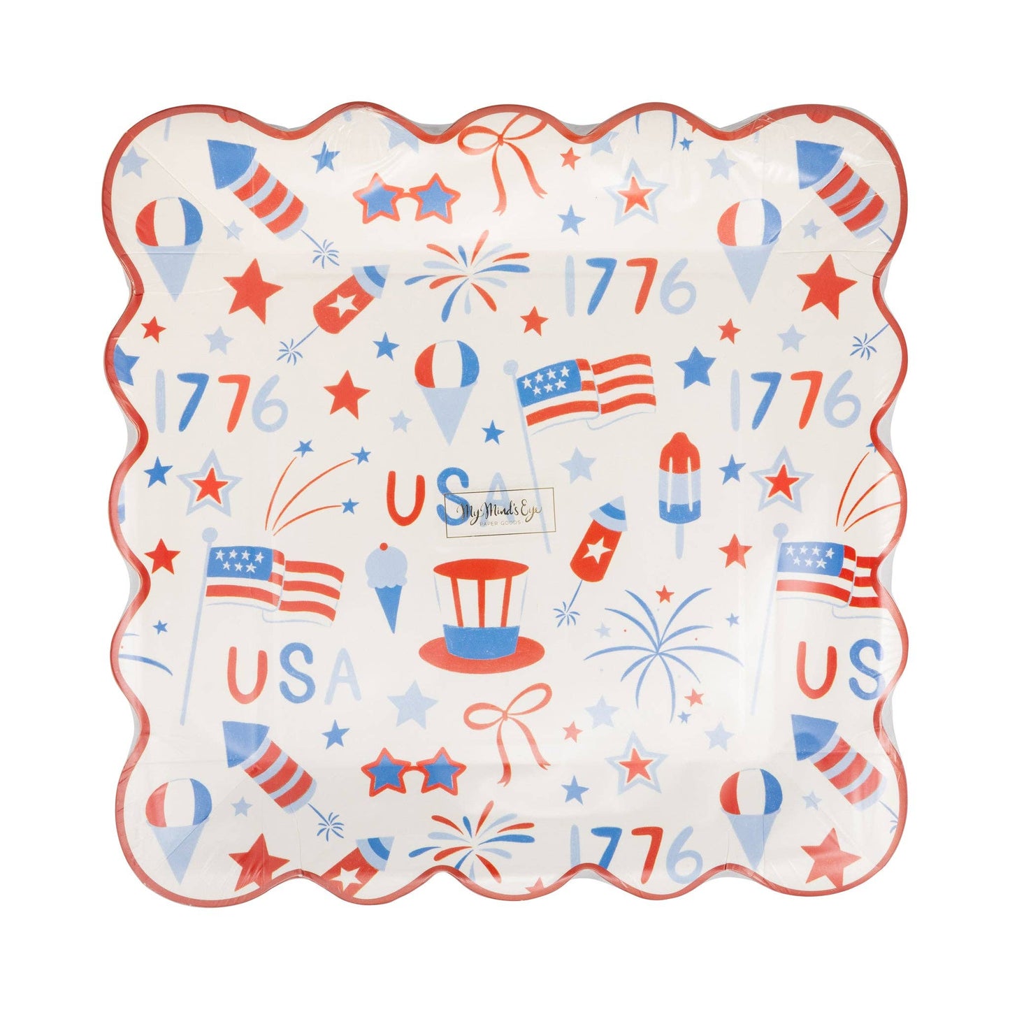 USA Icons Paper Plate - 9"