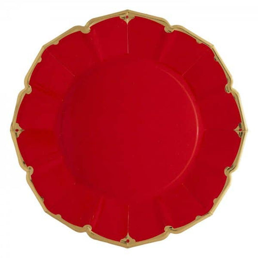 8 Ruby Dinner Plates