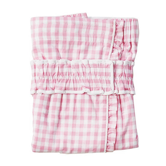 Spa Wrap + Headband Set - Pink Gingham