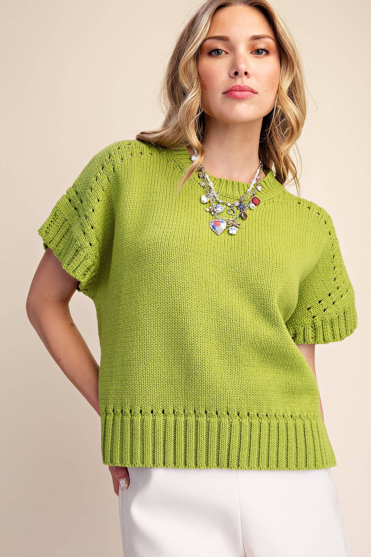 The Sabrina Short-Sleeve Crew-Neck Fall Sweater